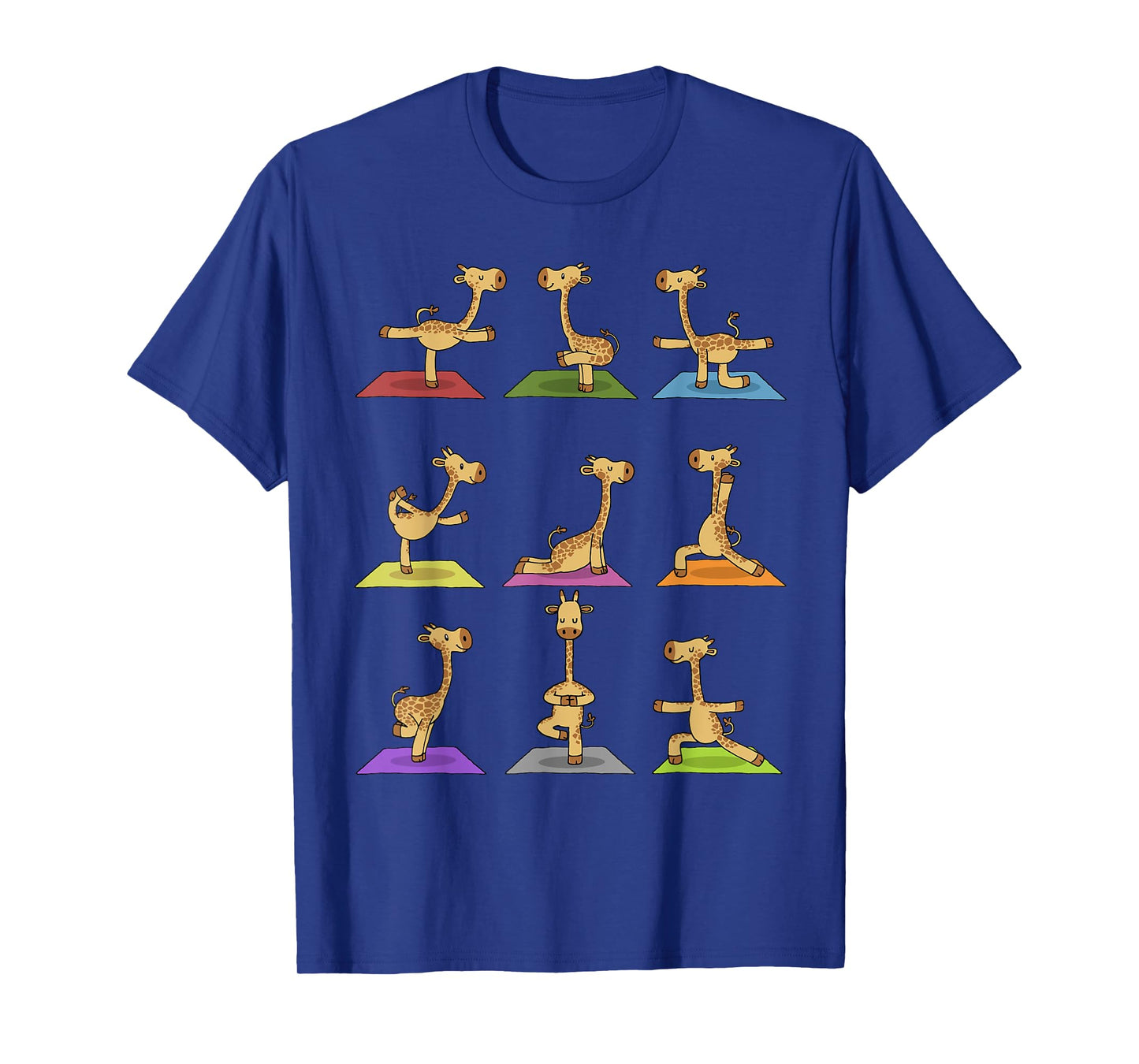 Giraffe Yoga T-Shirt Funny Giraffes In Yoga Poses Sports Tee T-Shirt