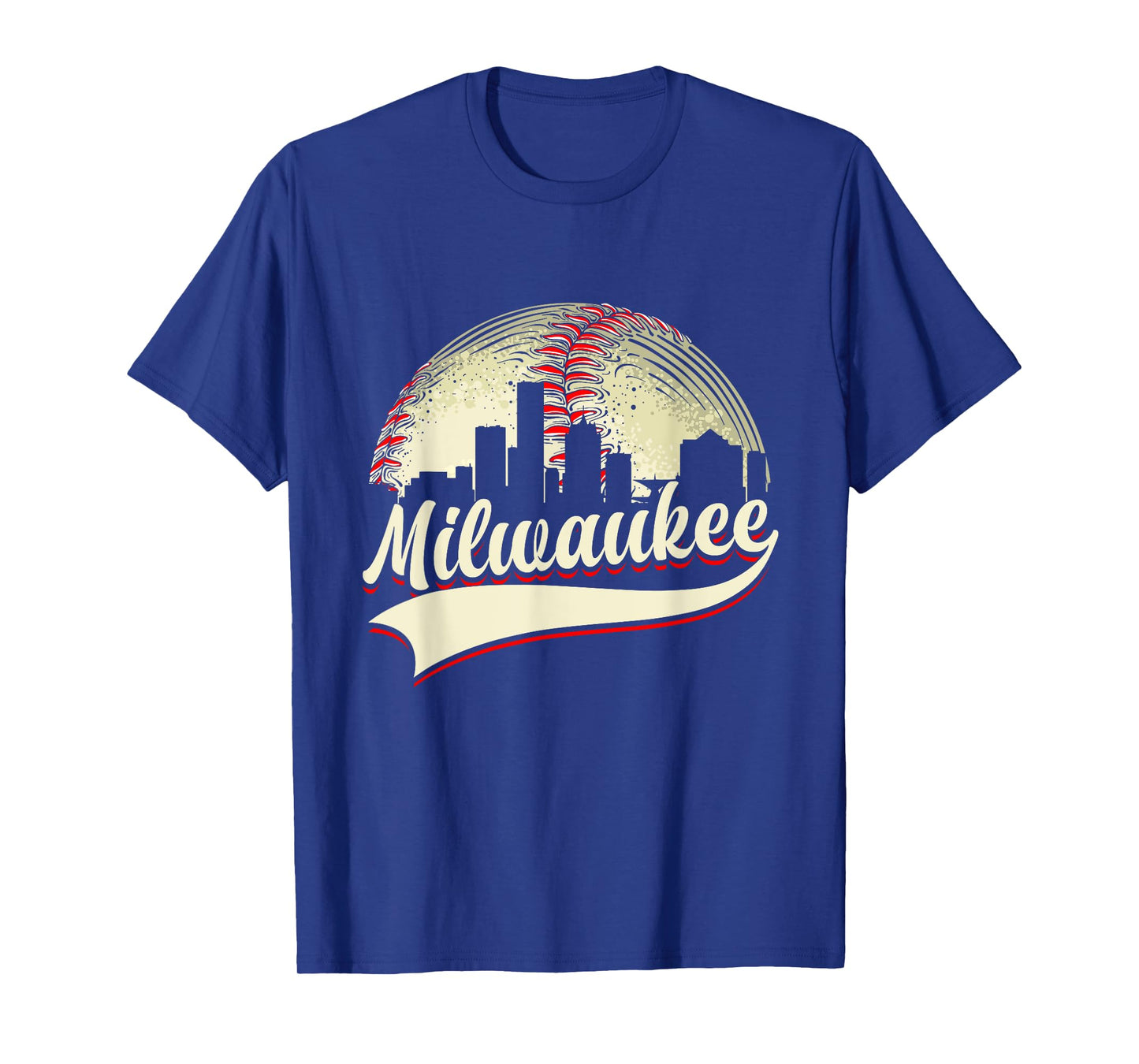 Milwaukee Cityscape Graphic Baseball Lover Player and Fans T-Shirt