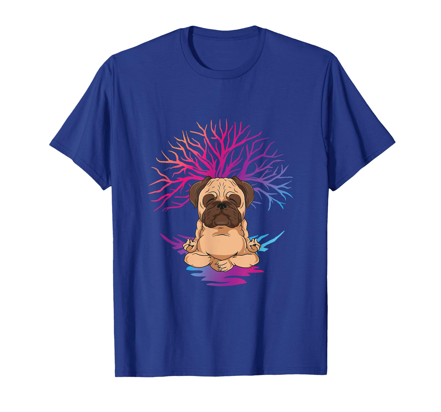 Yoga Pug for meditating dog owner T-Shirt for Men Women Kids