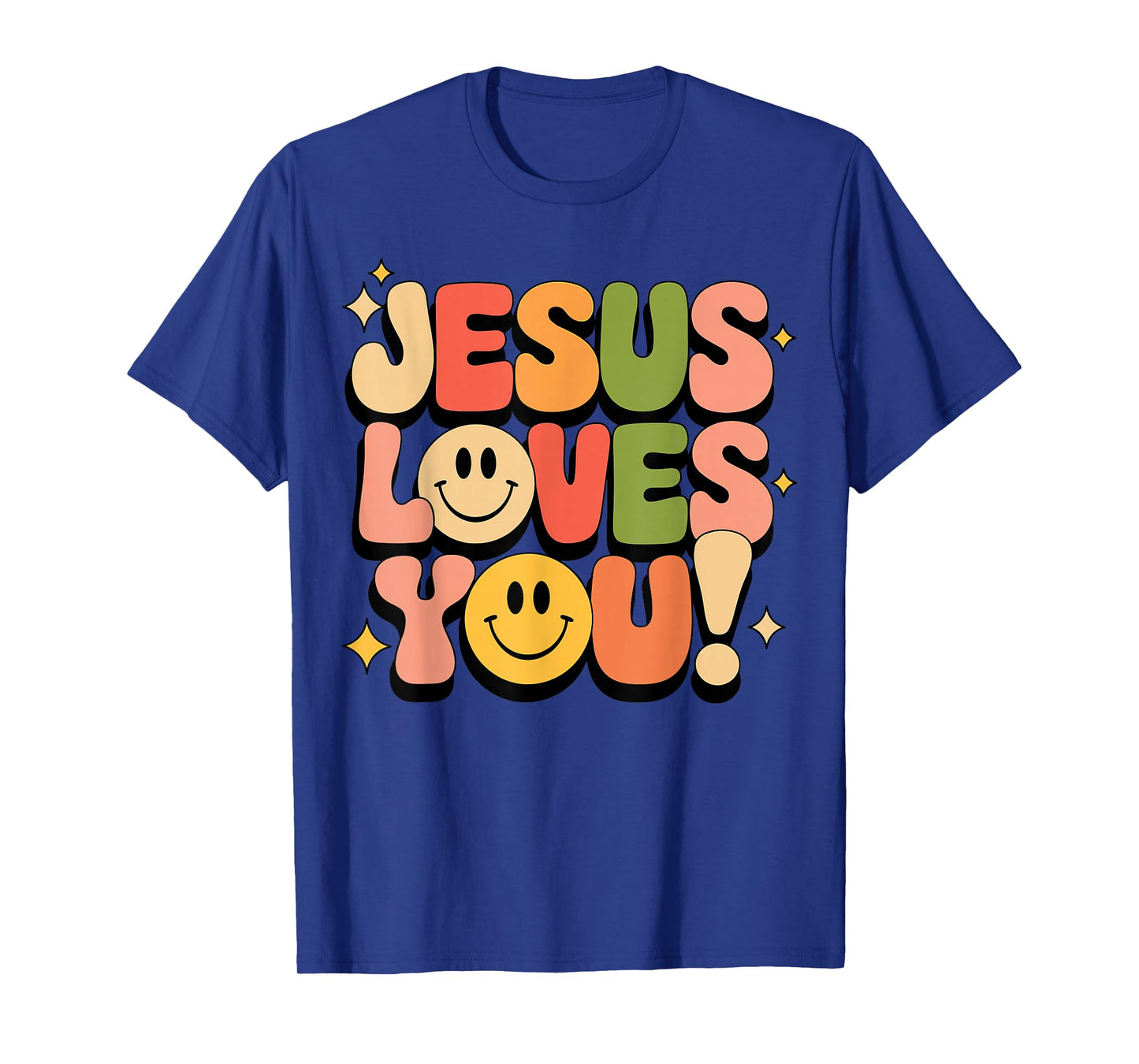 Jesus Loves You Groovy Christian Faith T-Shirt