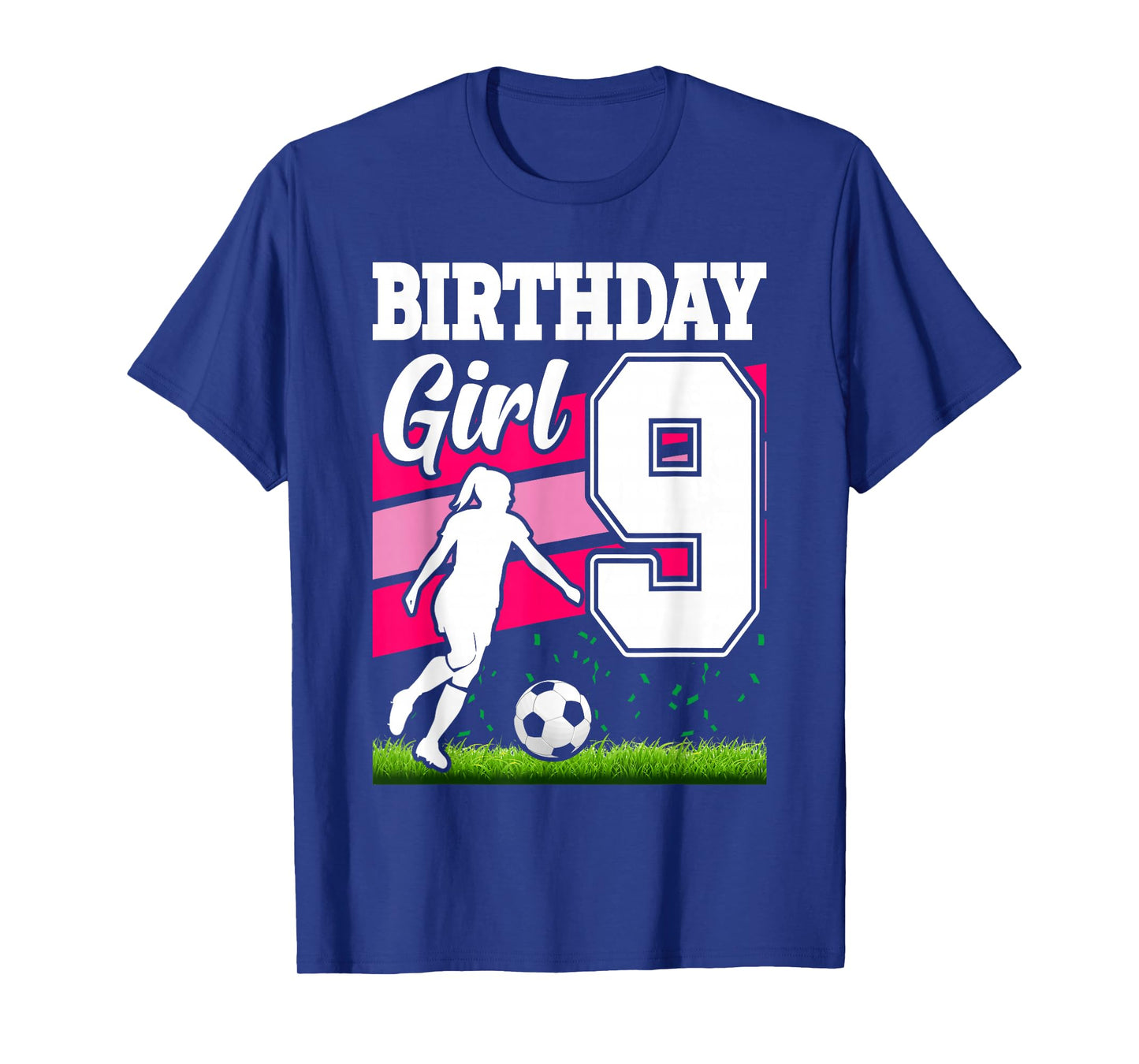 9 Year Old Soccer Birthday Party Theme 9th For Girl T-Shirt