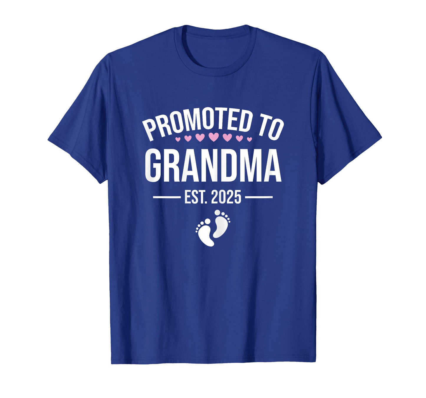Birth Gift Co. 1st Time Grandma EST 2025 New First Grandma 2025 Black X-Small Casual Modern Round Neck Short Sleeve T-Shirt