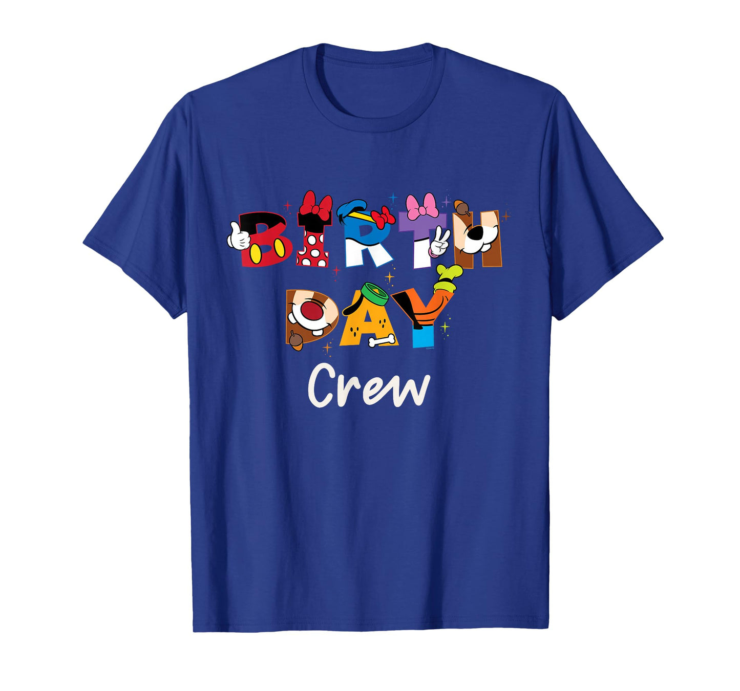 Disney "Birthday Crew" Mickey Mouse and Friends Letters T-Shirt