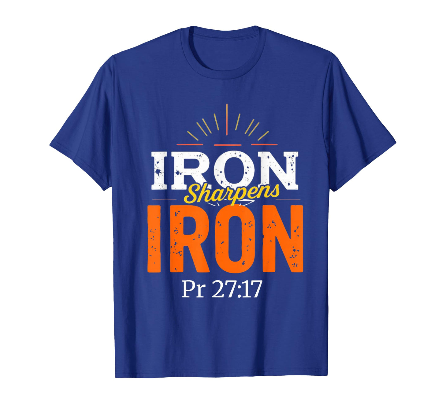 Iron Sharpens Iron Christian Men Bible Scripture Gym Workout T-Shirt