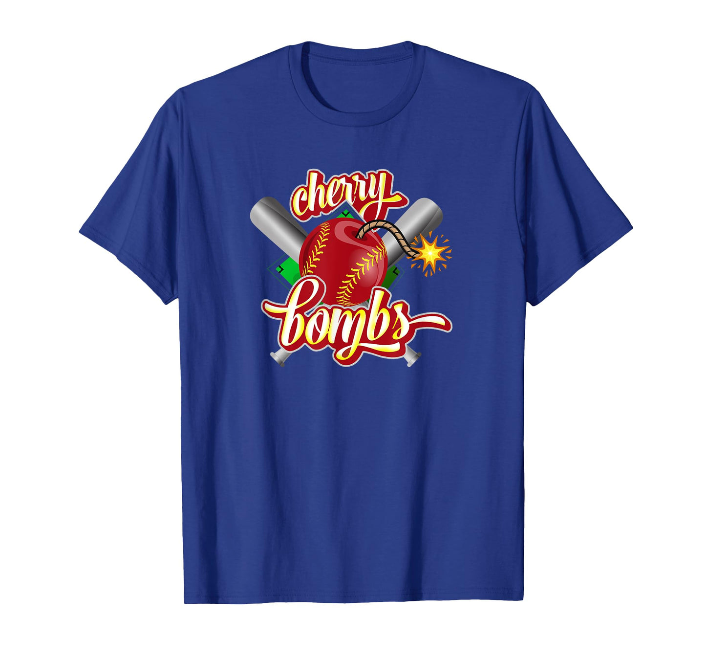 Cherry Bombs Logo Softball Team Matching For Girls Teens T-Shirt