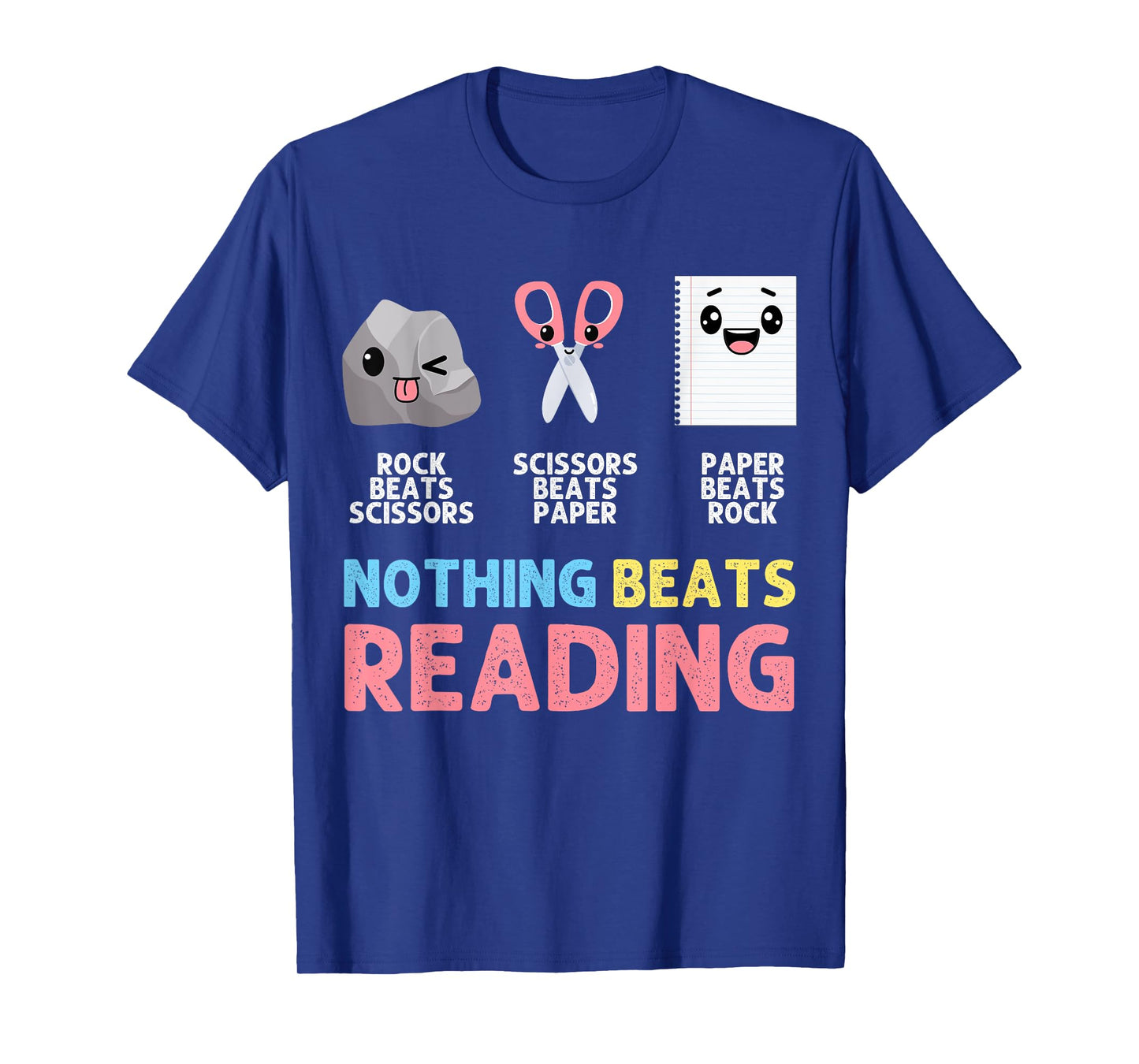 Nothing Beats Reading Funny Rock Paper Scissors T-Shirt