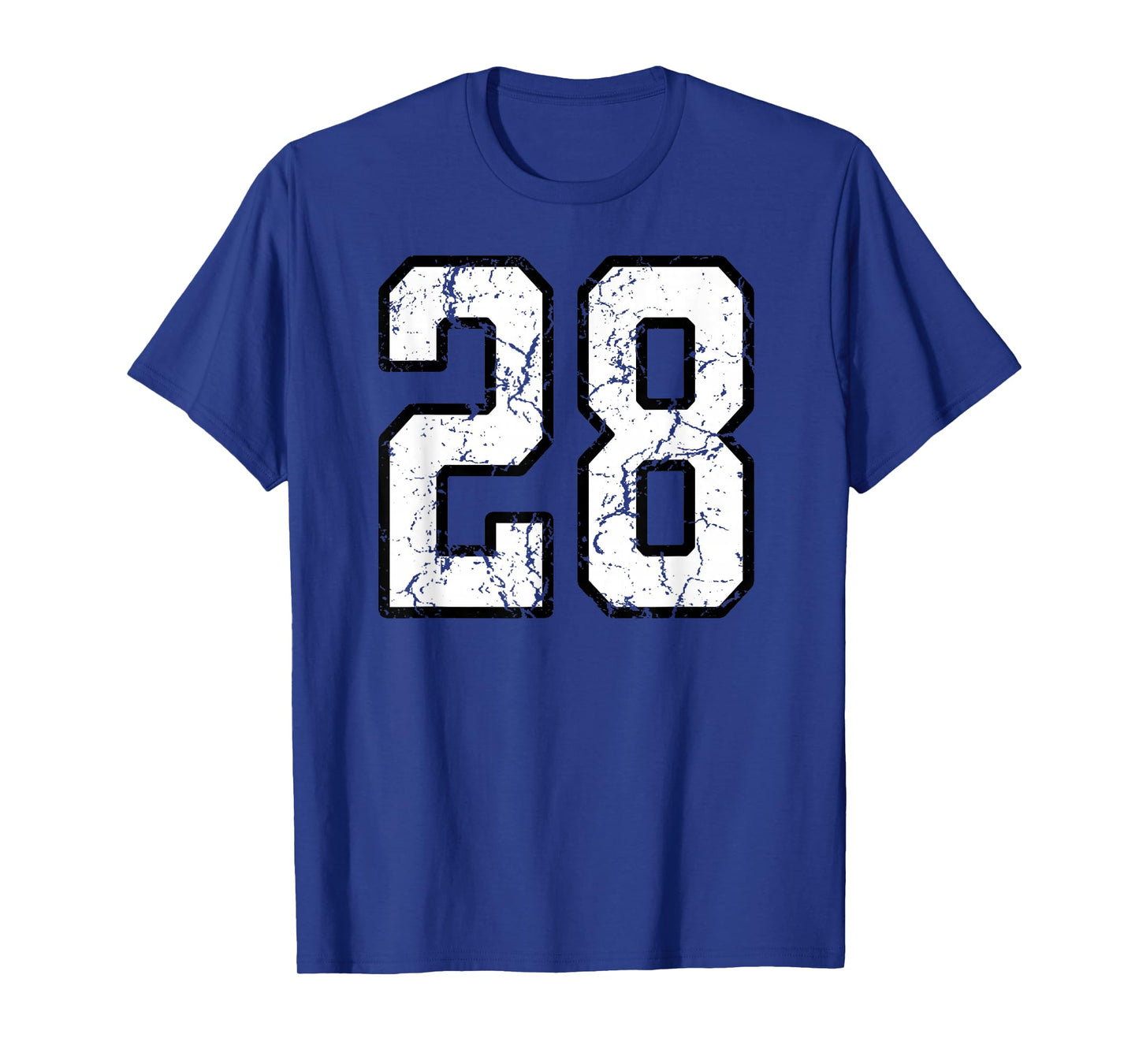 White and Black Sports Number 28 Jersey Uniform Player T-Shirt
