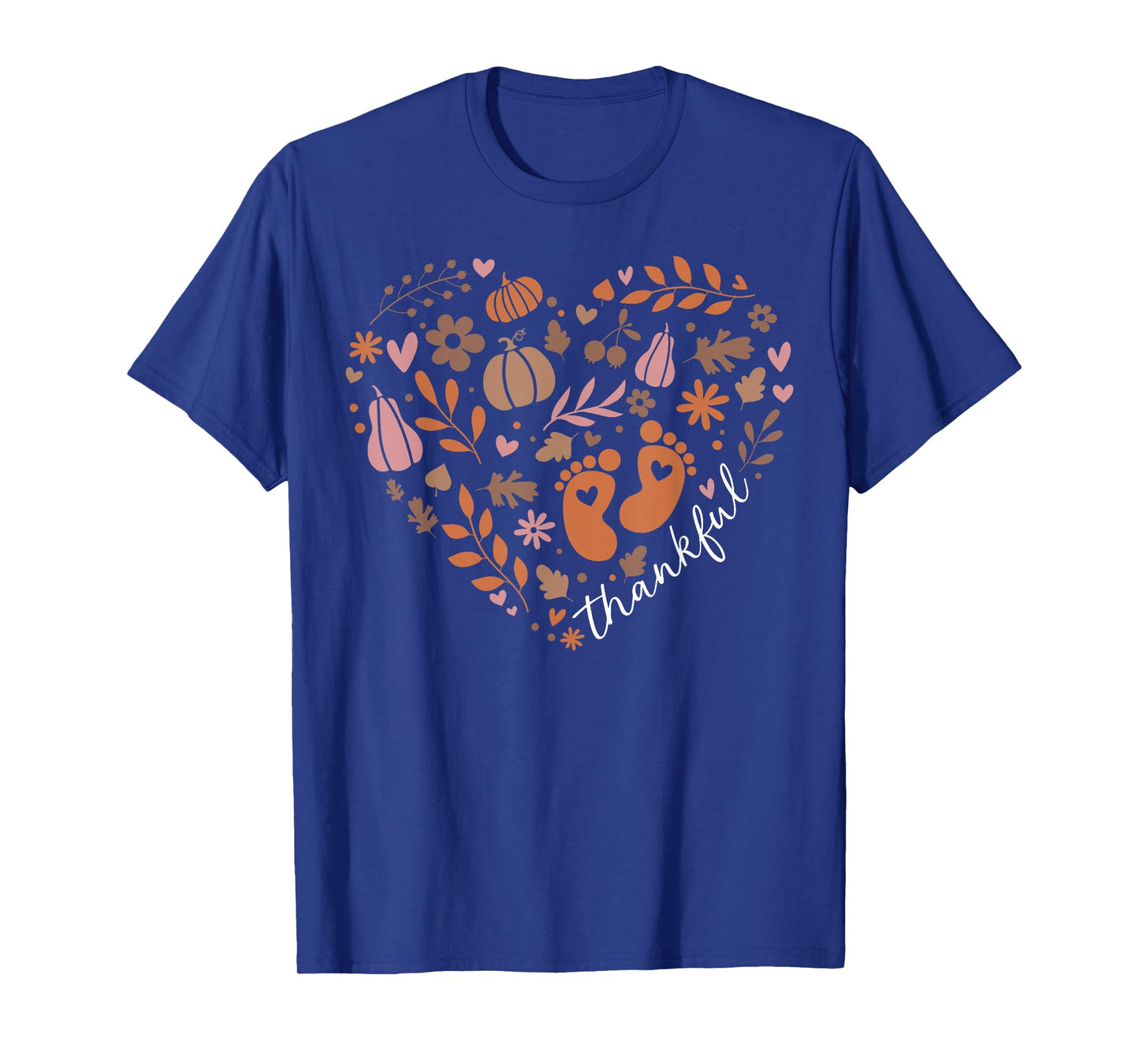 Thankful Pregnancy Announcement Heart Fall Thanksgiving T-Shirt