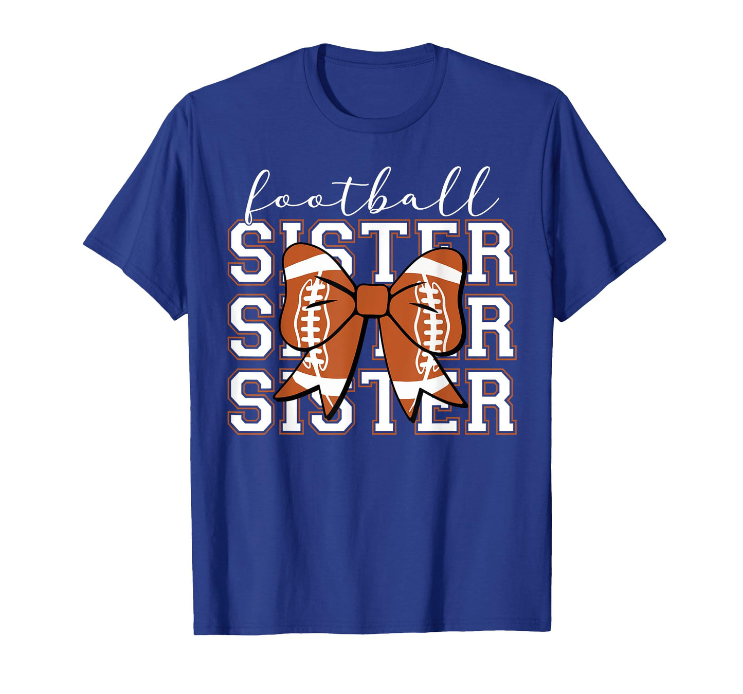 Football Sister Vintage Sport Lover Sister Mothers Da T-Shirt