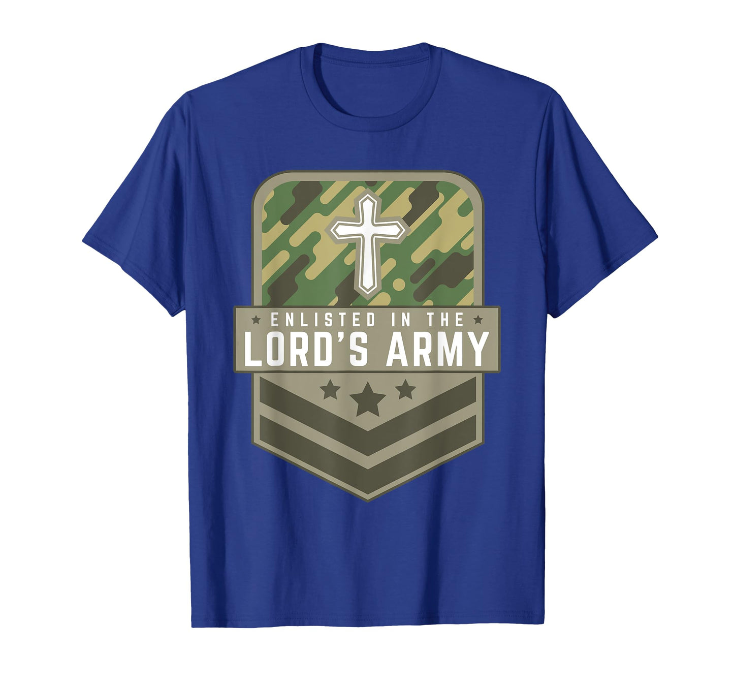 Enlisted in the Lord's Army Faith Religious T-Shirt Cross T-Shirt