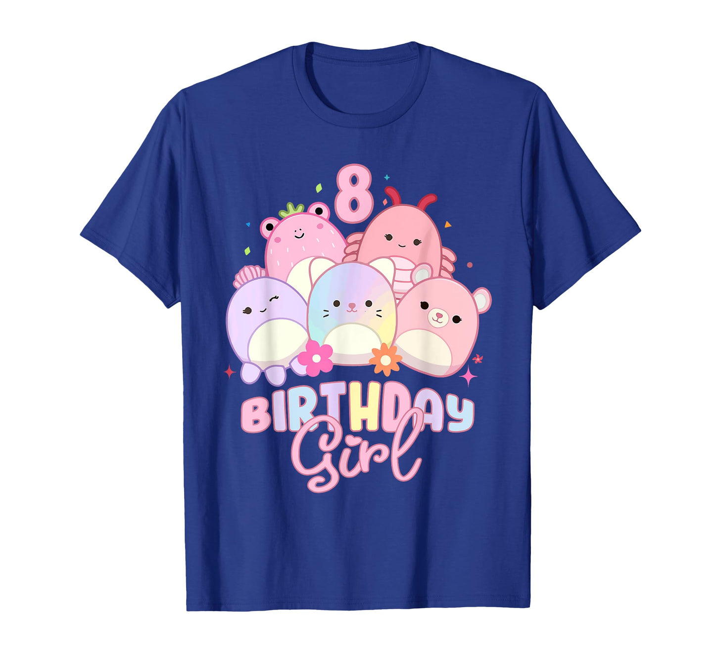 Birthday Girl 8th Birthday Squish Squad cute kids girls toy T-Shirt