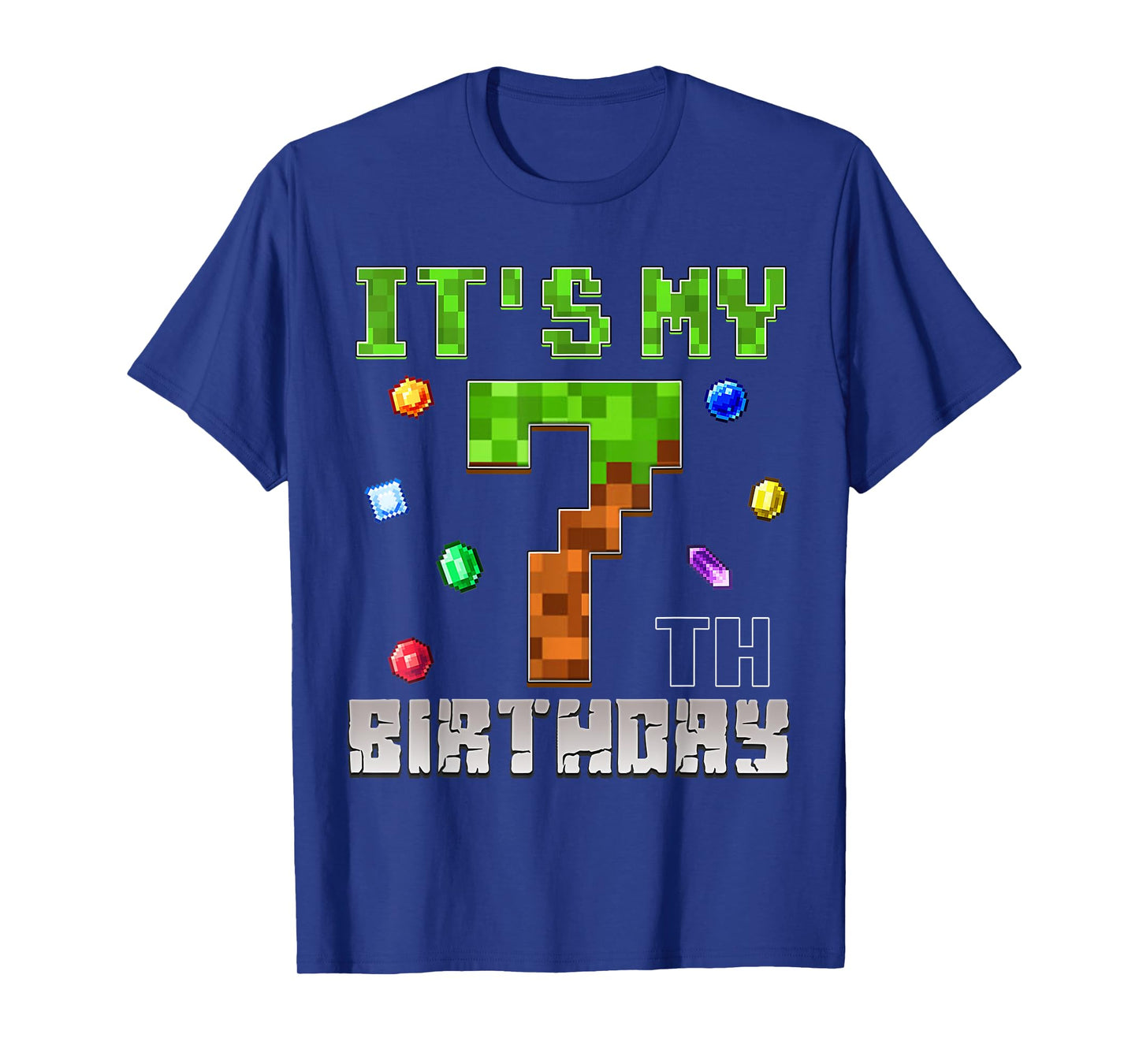 Birthday Boy Shirt It's My 7th Birthday Video Game Pixel T-Shirt
