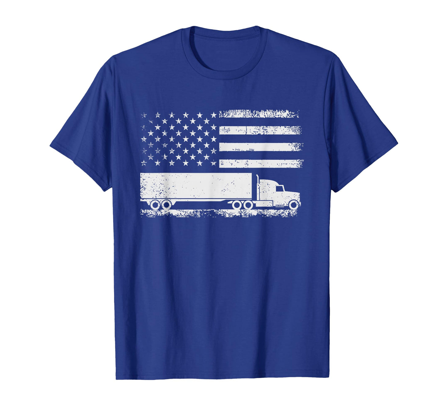 US American Flag Semi Truck Driver Patriotic Trucker T-Shirt