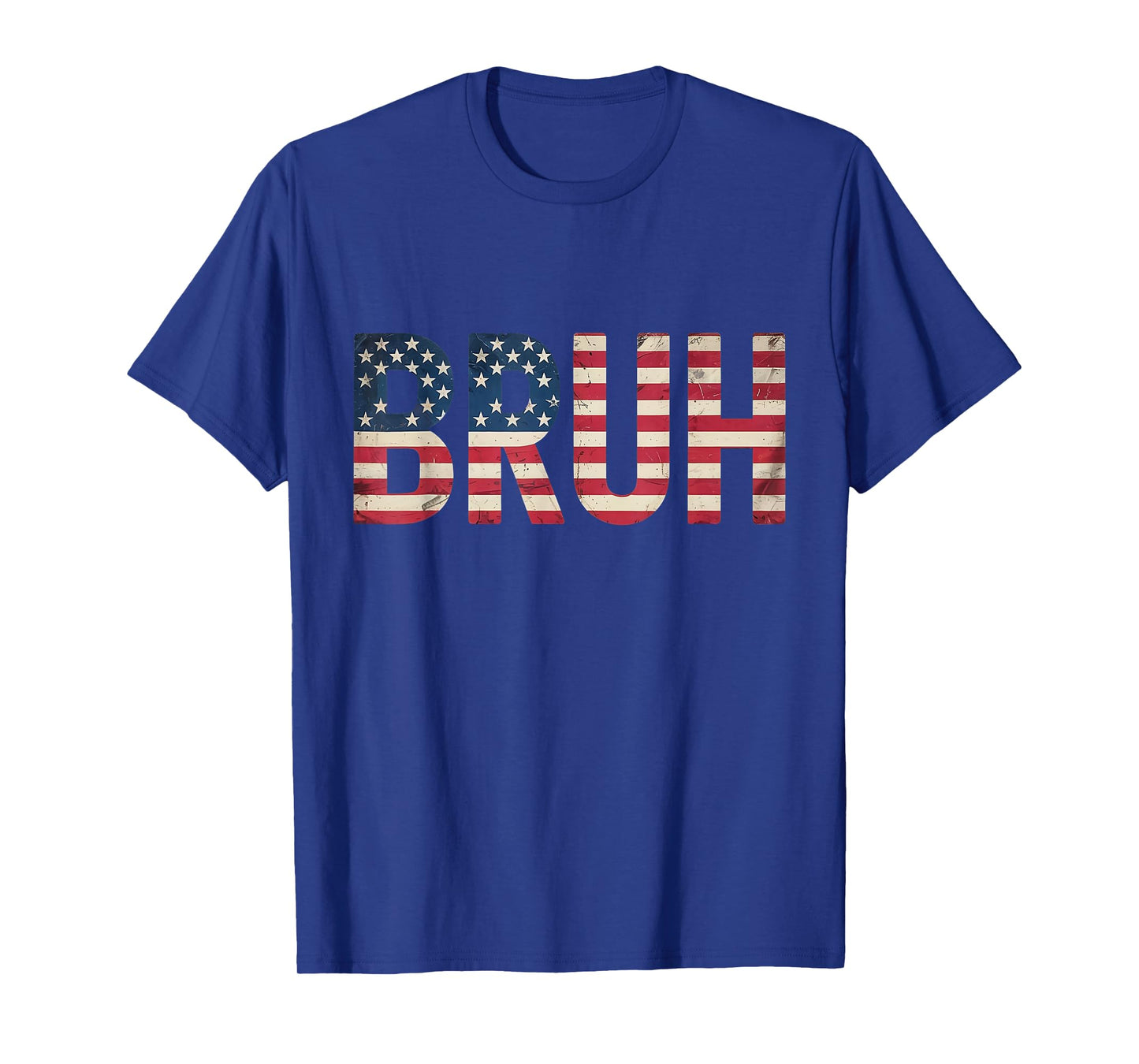 Patriotic Boys Teens Kids Men Vintage USA American Flag Bruh T-Shirt