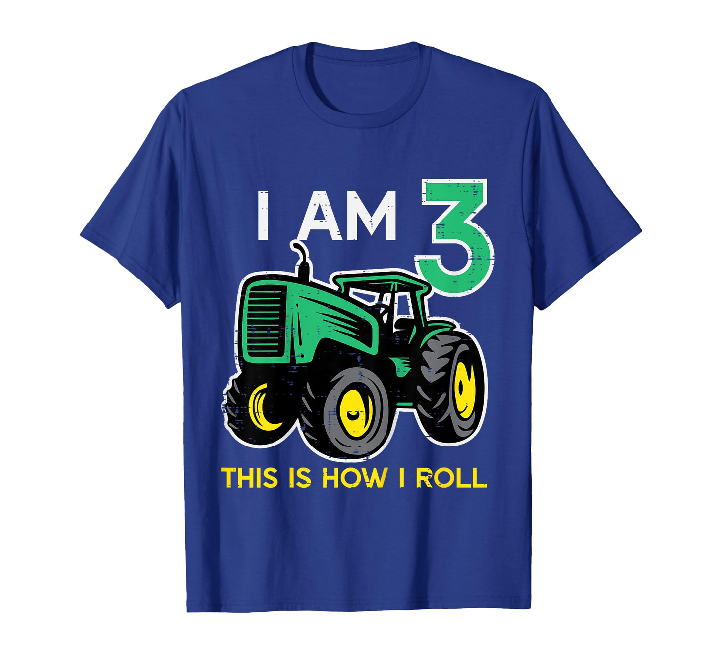 Kids 3rd Birthday Tractor This How I Roll 3 Bday Farm Truck Boys T-Shirt
