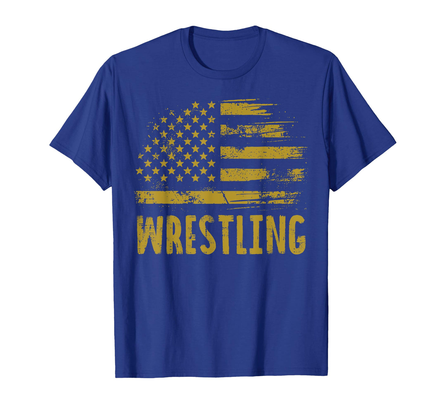 Wrestling USA Flag Wrestler Patriotic Men Boys Kids Women T-Shirt