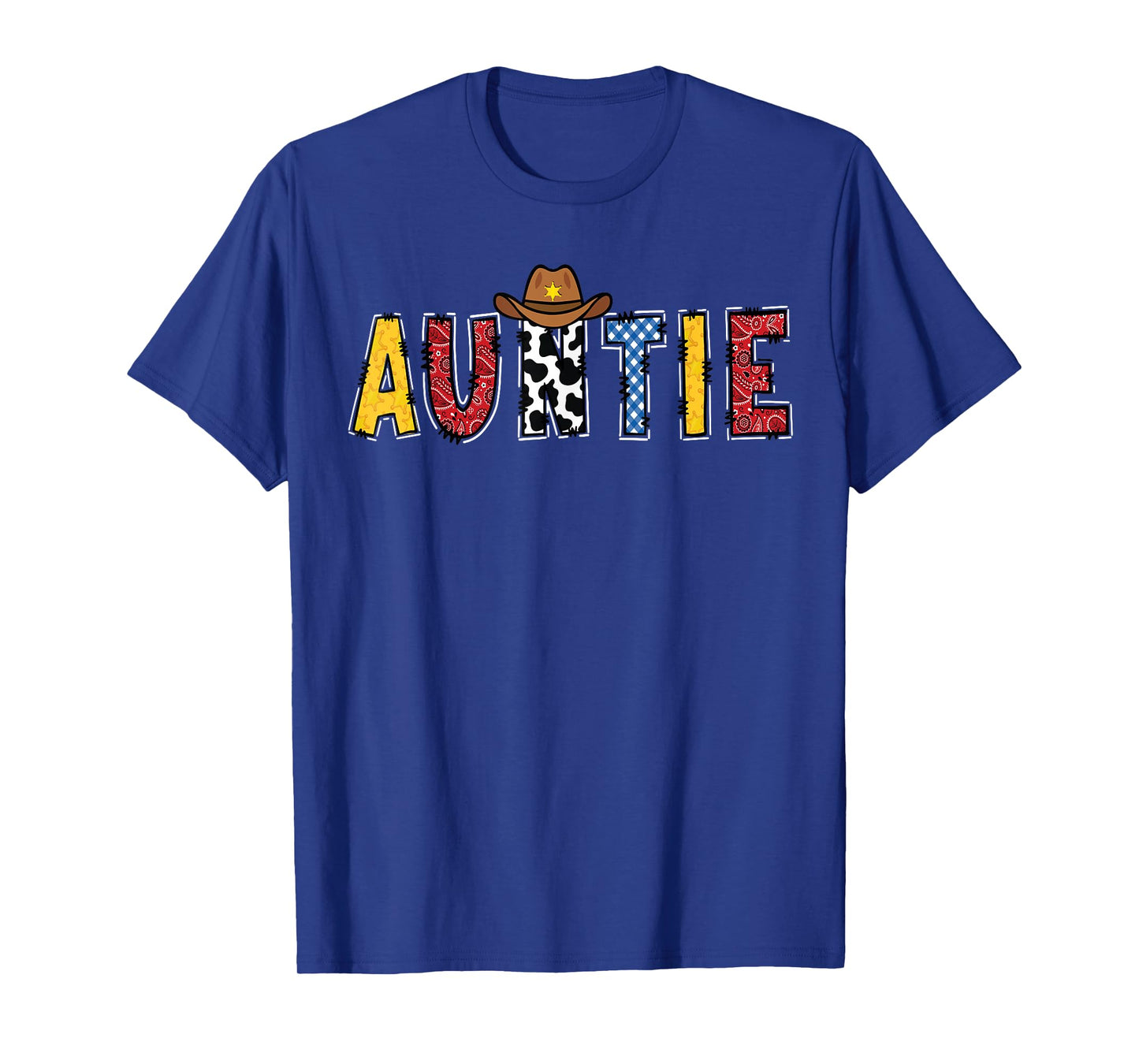 Cowboy Auntie Western Rodeo Theme Kids Birthday Party T-Shirt