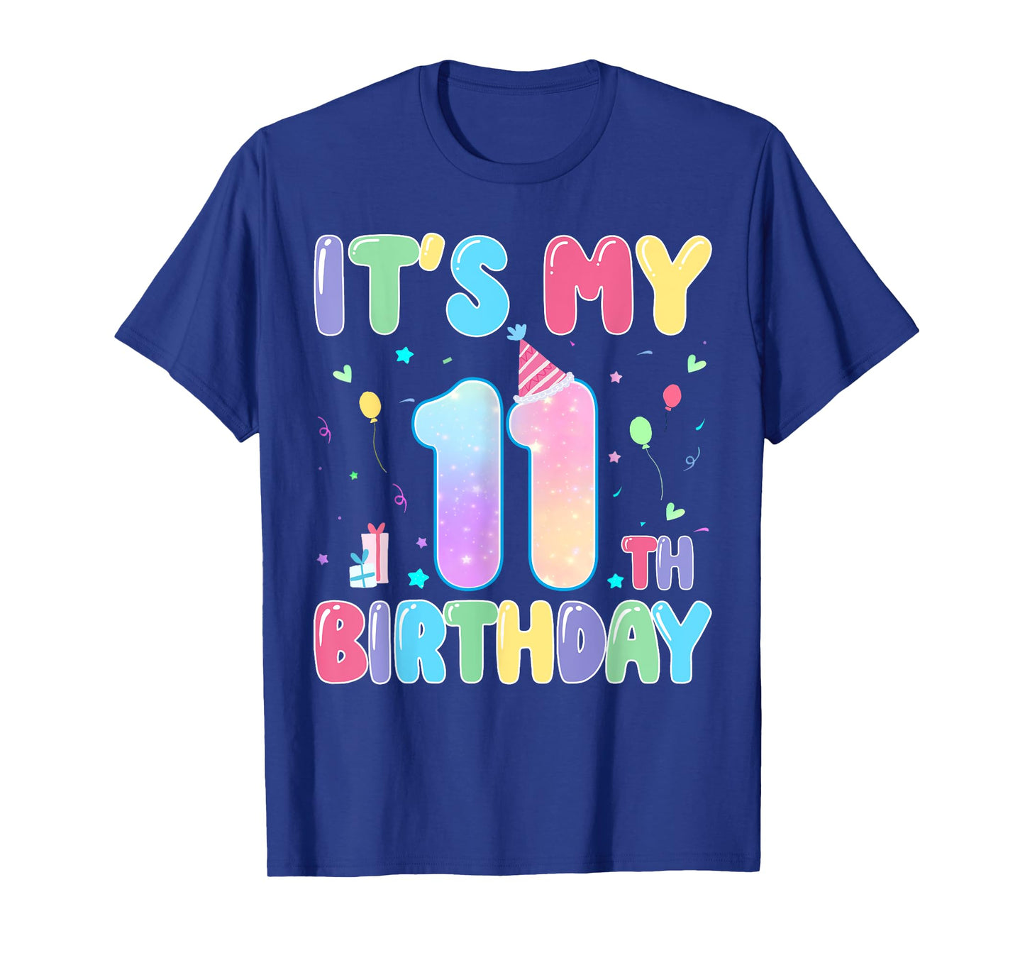 It's My 11th Birthday Tie Dye 11 Year Old Girl Birthday Girl T-Shirt