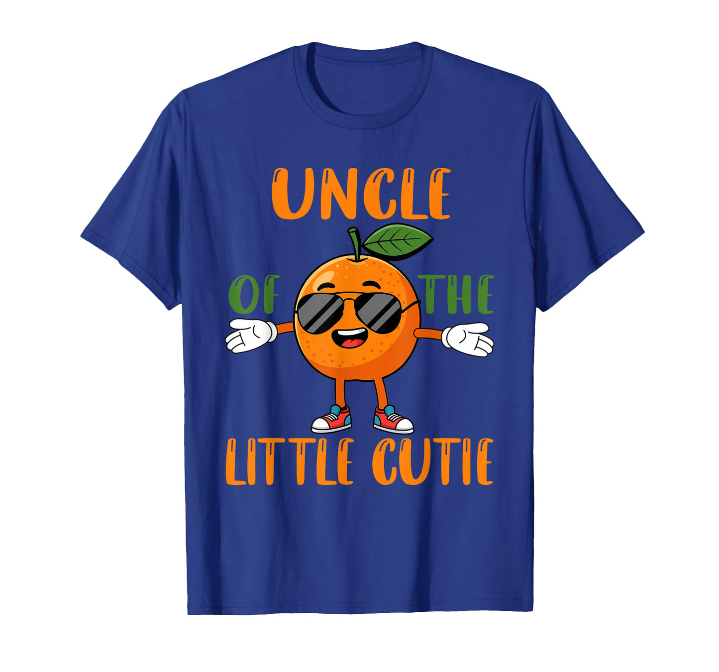 Uncle of Little Cutie Baby Shower Orange 1st Birthday T-Shirt