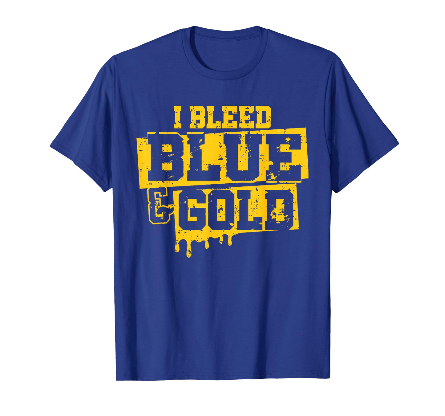Blue and Gold Spirit Wear for High School Football Game Day T-Shirt