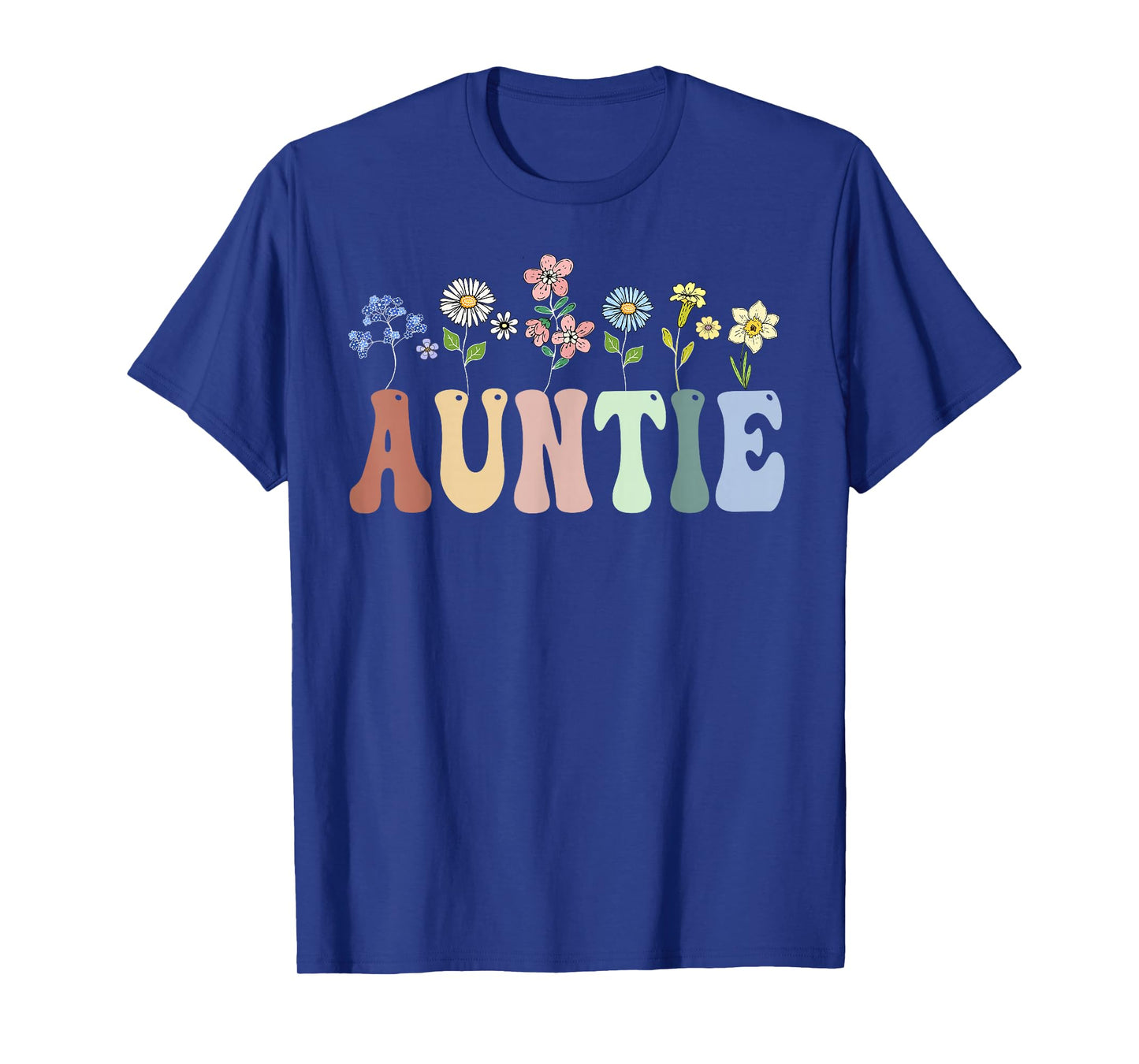 Auntie Gifts Women Wildflower Floral Design Auntie T-Shirt
