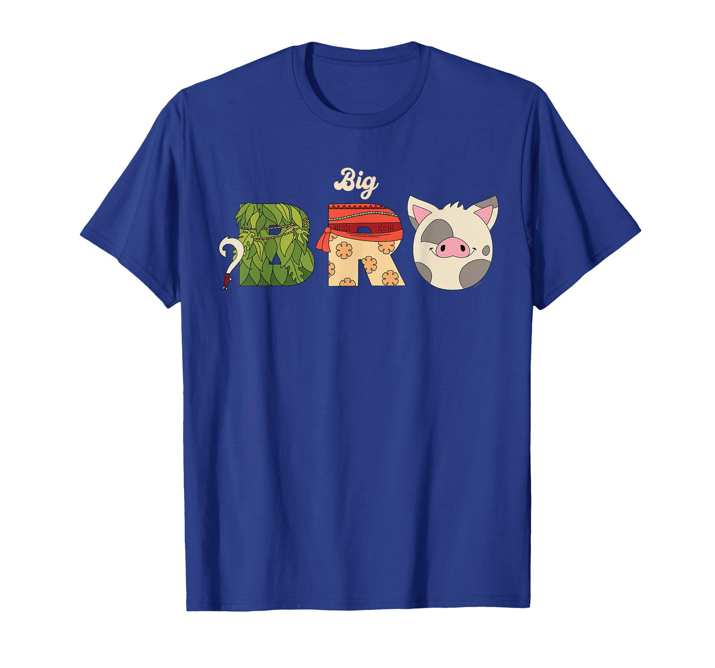 Disney Moana Letters "Big Bro" Family Trip Vacation T-Shirt