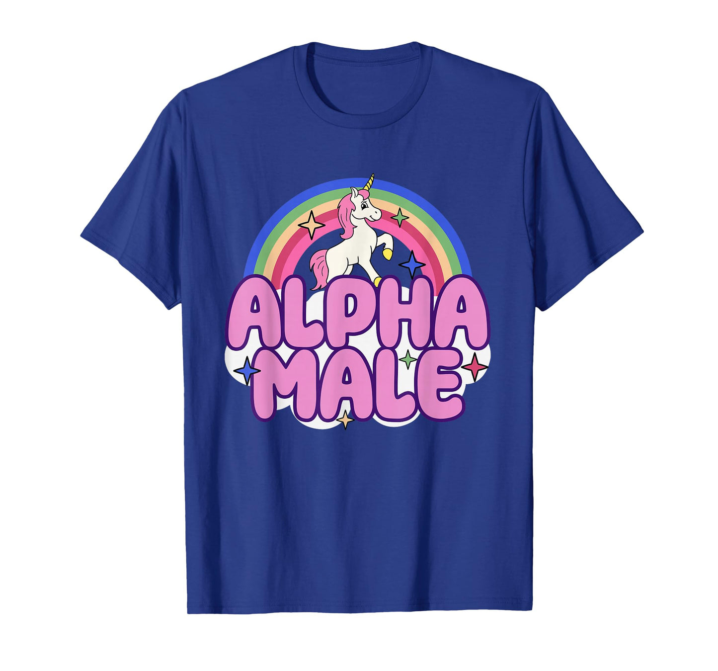 Alpha Male Unicorn Funny Sarcastic Ironic Weird Y2K Humor T-Shirt