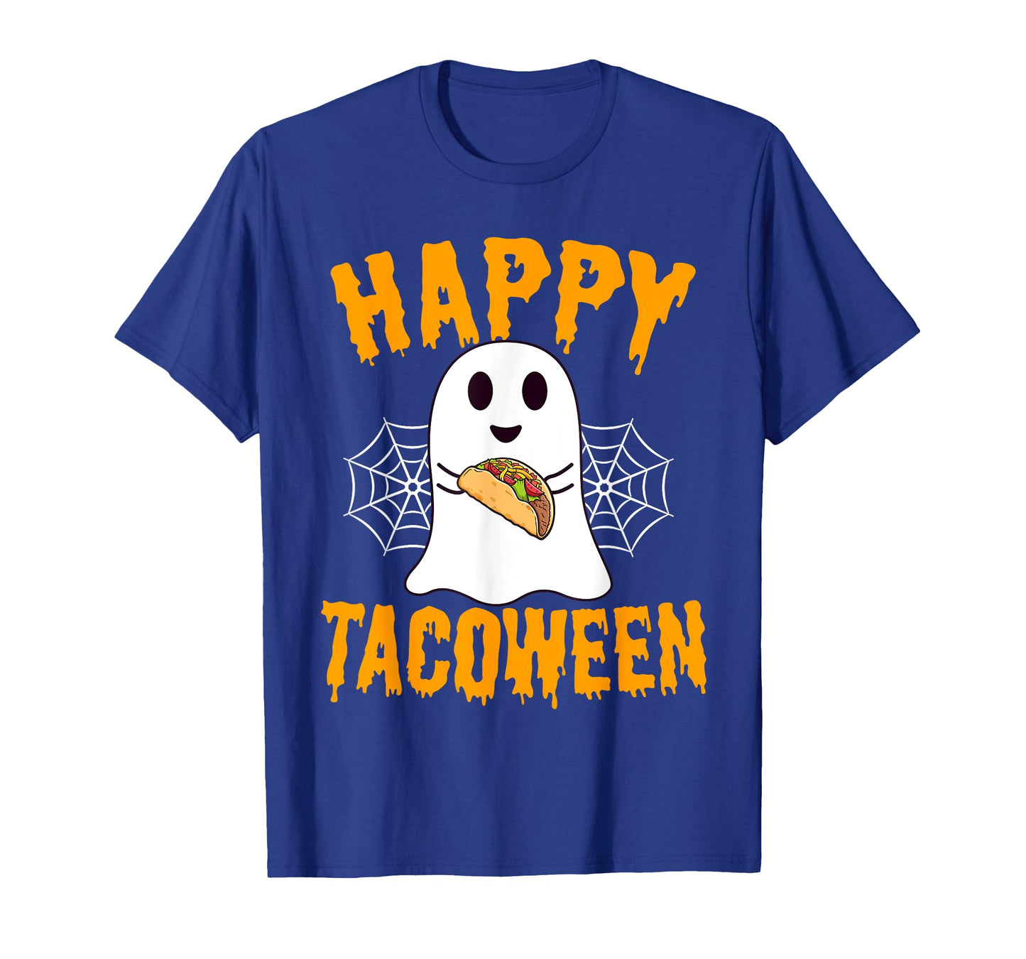 Happy Tacoween Food Funny Halloween Ghost Tacos T-Shirt