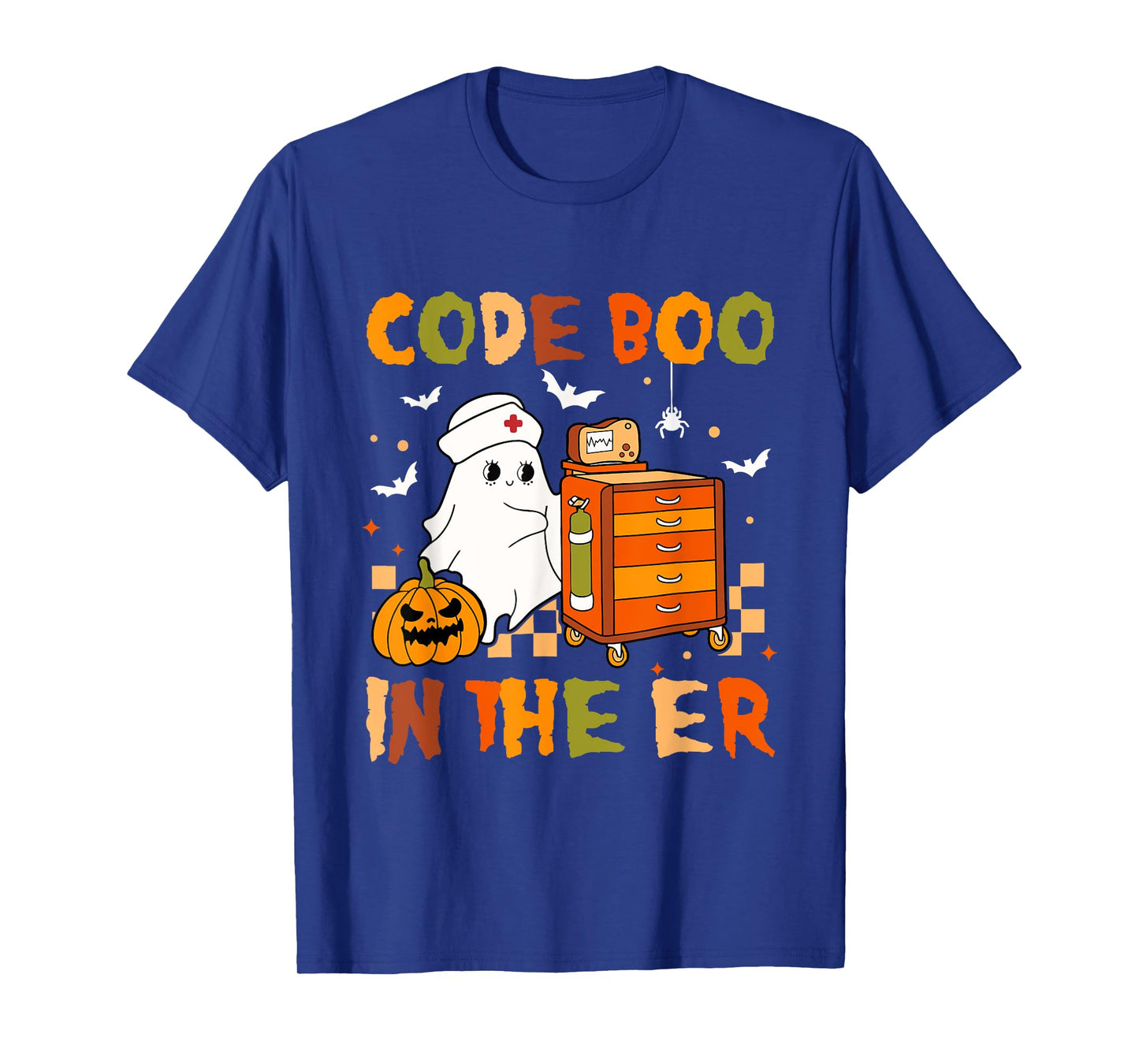 Halloween ER Costume Code Boo In The ER Nurse Crew Ghost T-Shirt