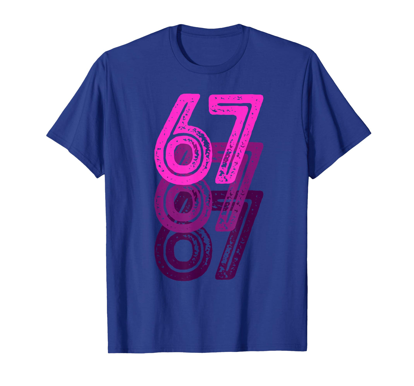Number 67 Pink Best Classic College Style Birthday Funny T-Shirt
