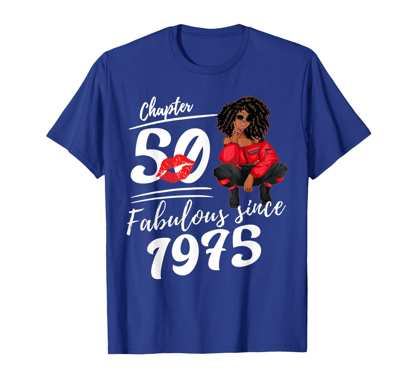 Chapter 50 Fabulous Since 1975 50th Birthday Queen for Women T-Shirt