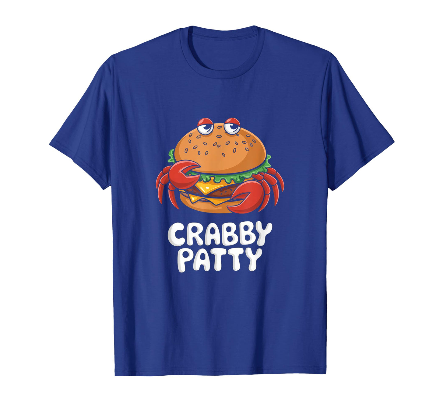 Funny Cartoon Crabby Patty Pun Design T-Shirt
