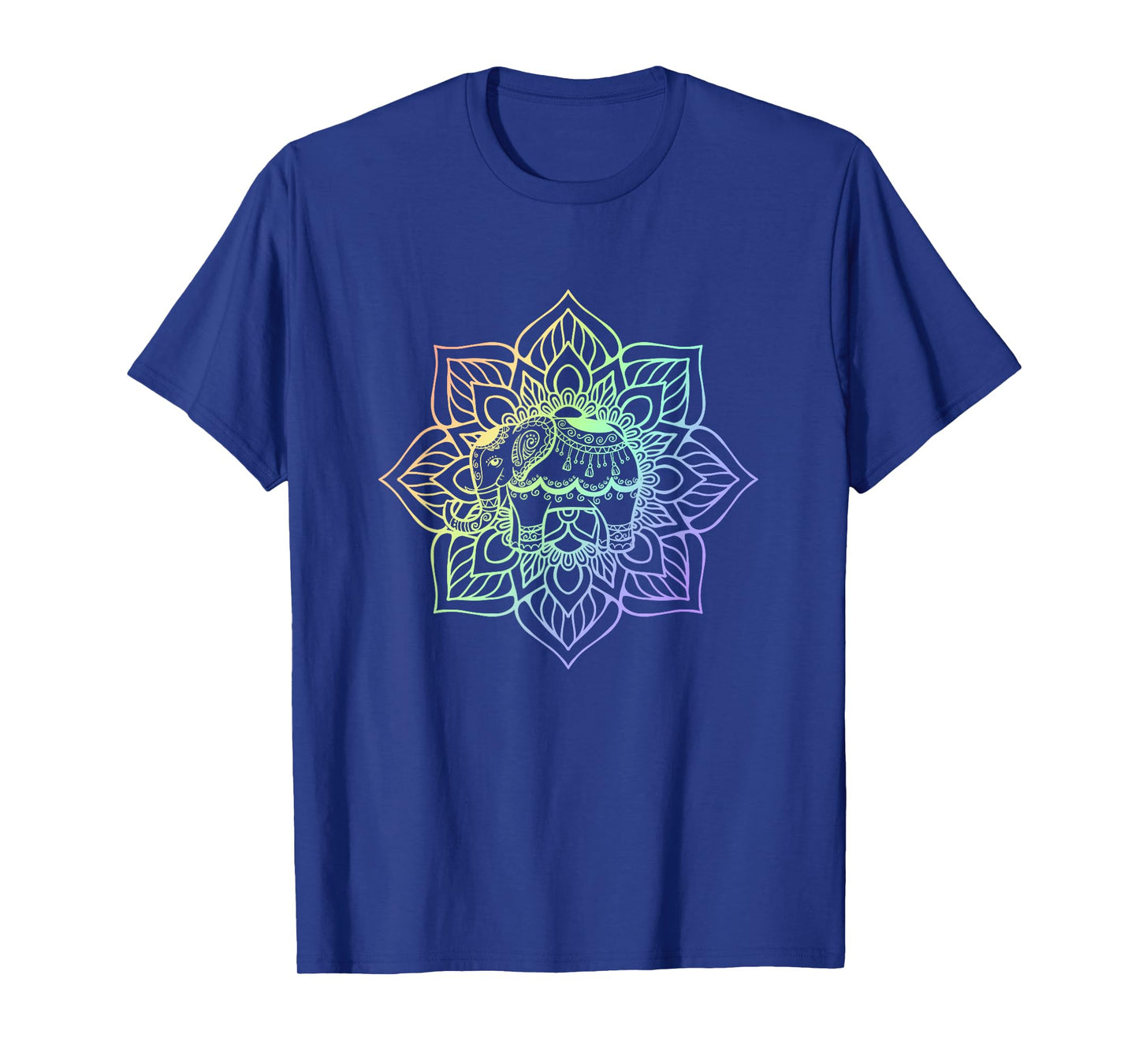 Rainbow Elephant Mandala | Spiritual New Age Buddhist Yoga T-Shirt