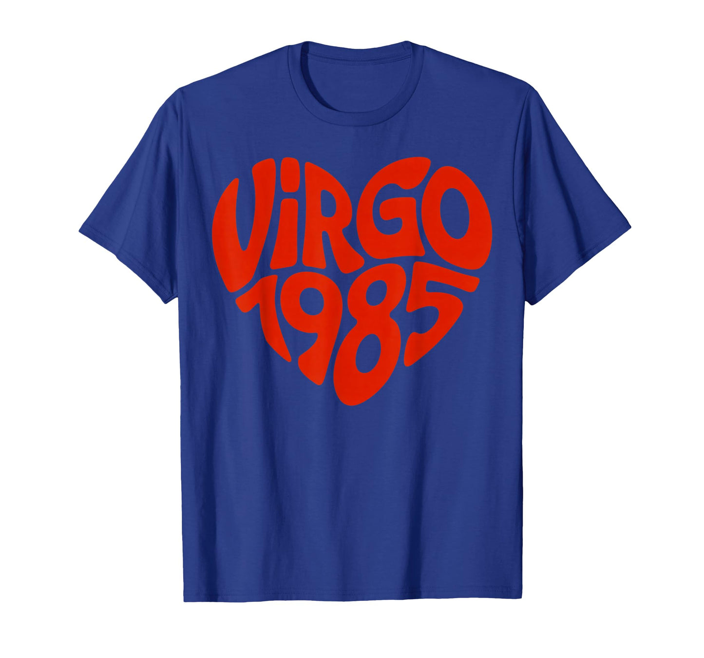 Virgo 1985 Zodiac Sign Astrology Retro Heart Birthday T-Shirt