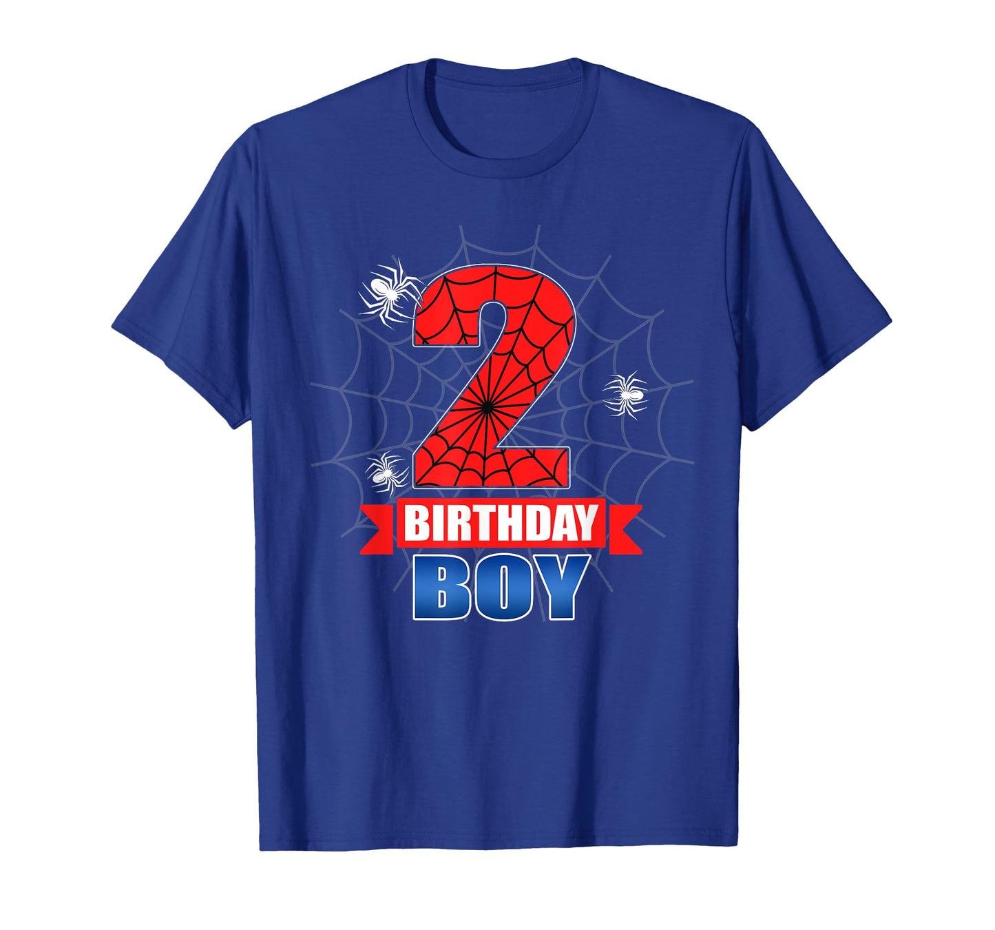 Spider Web 2 Years Old It's My 2nd Birthday Boy Party T-Shirt