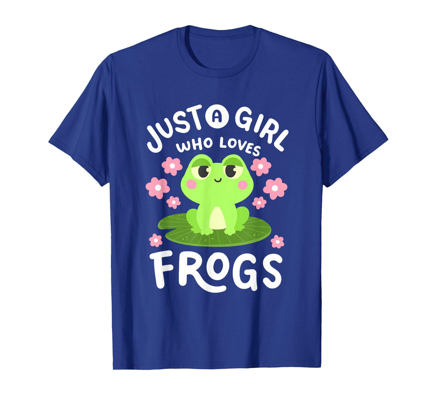 A Girl Who Loves Frogs Kawaii Frog Lovers Women Girls Kids T-Shirt