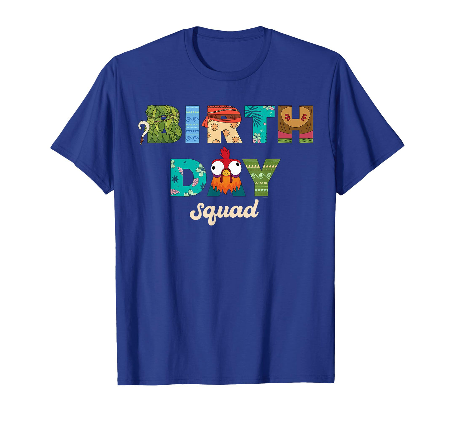 Disney Moana Big Letters "Birthday Squad" Birthday Party T-Shirt