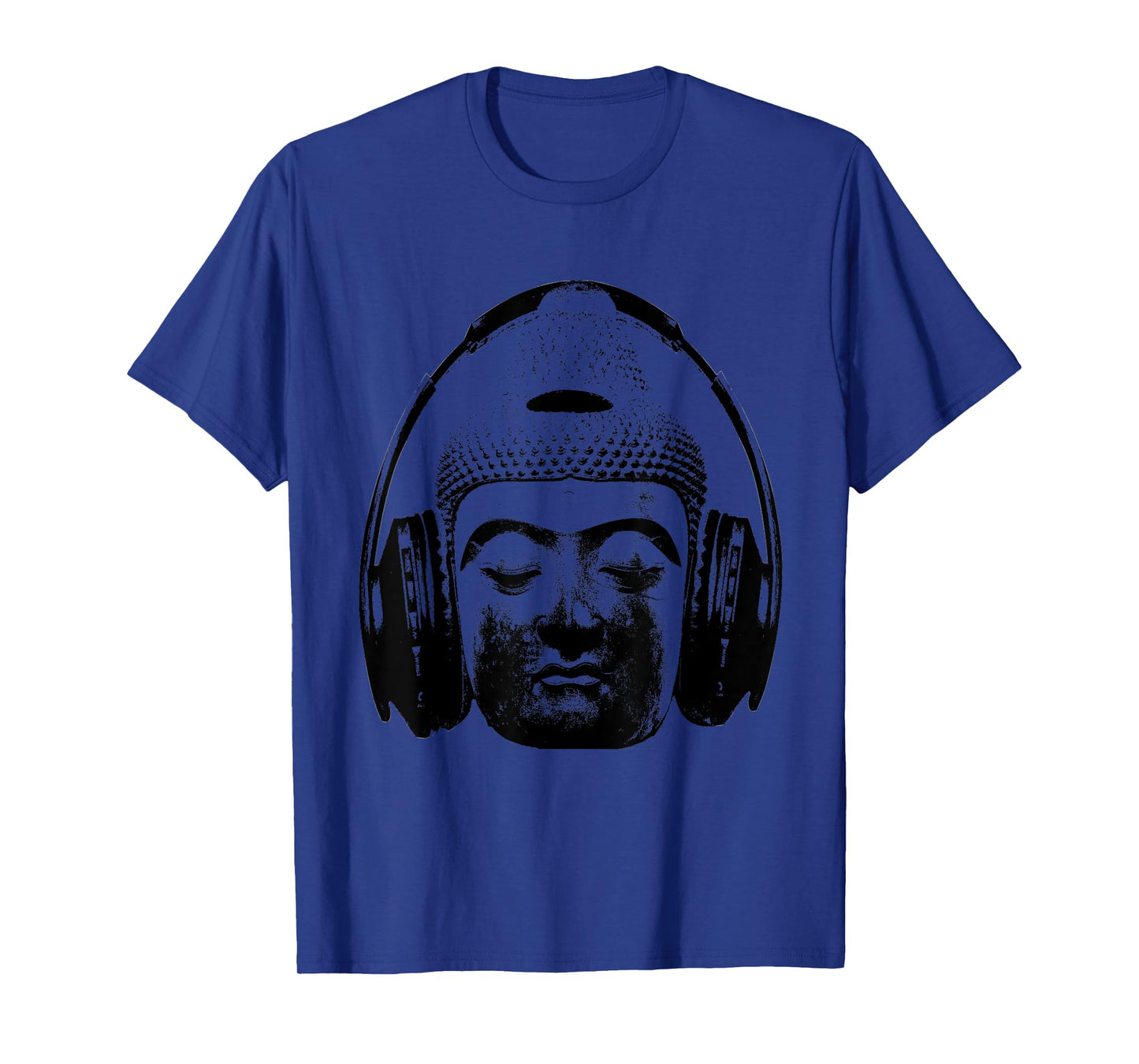 Chilling Buddha with Headphones Music DJ T-Shirt