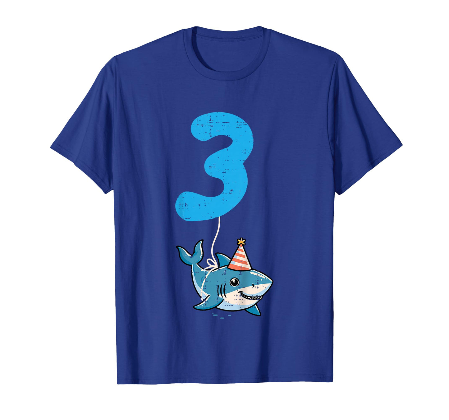 3rd Birthday Shark 3 Hat Three Year Old Bday Boys Girls Kids T-Shirt