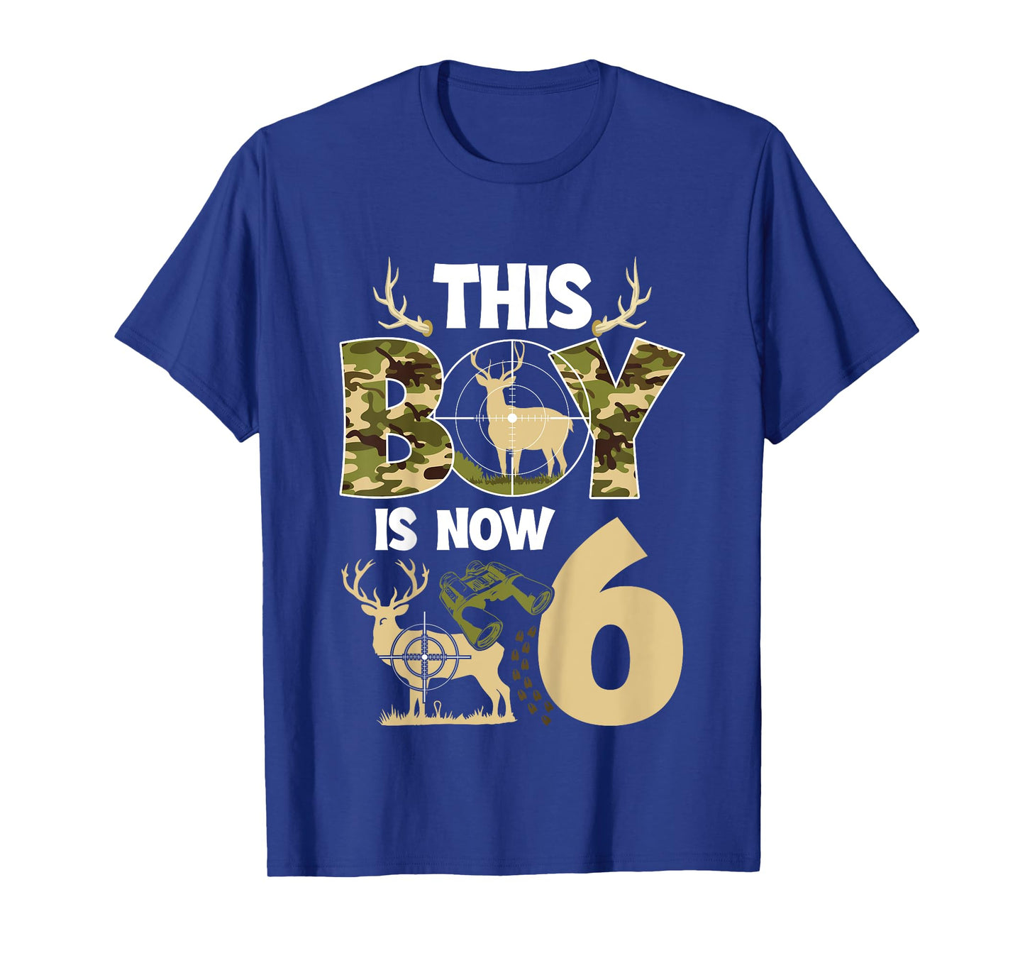 6th Hunting Birthday Party 6 Year Old Hunter Birthday T-Shirt