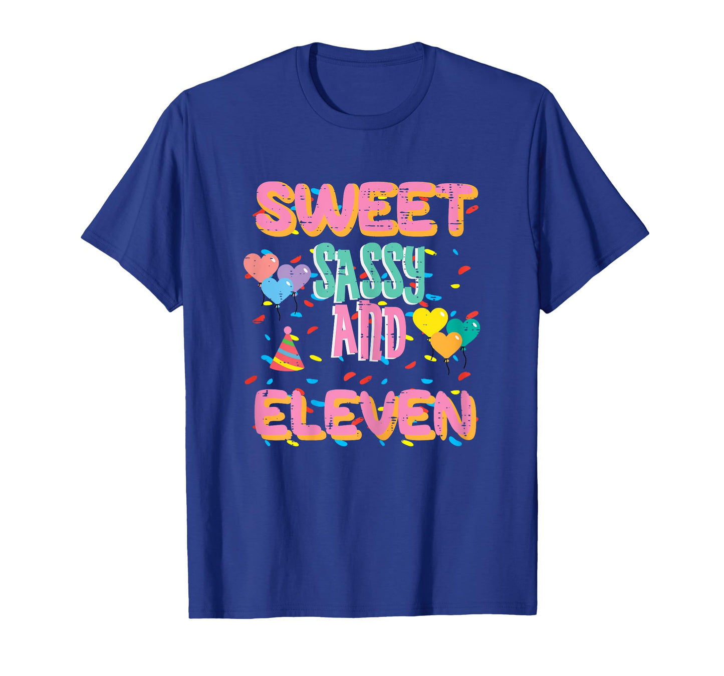 11th Birthday Sweet Sassy Eleven 11 Year Old Bday Girls Kids T-Shirt
