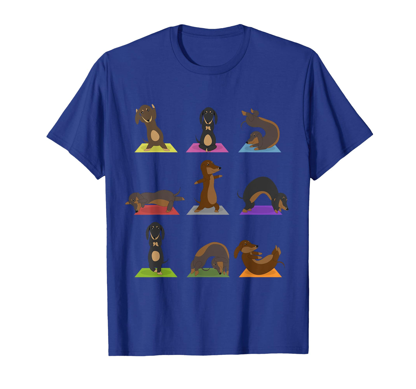 Yoga Dachshund Funny Meditation Dog Lover Zen Men Women T-Shirt