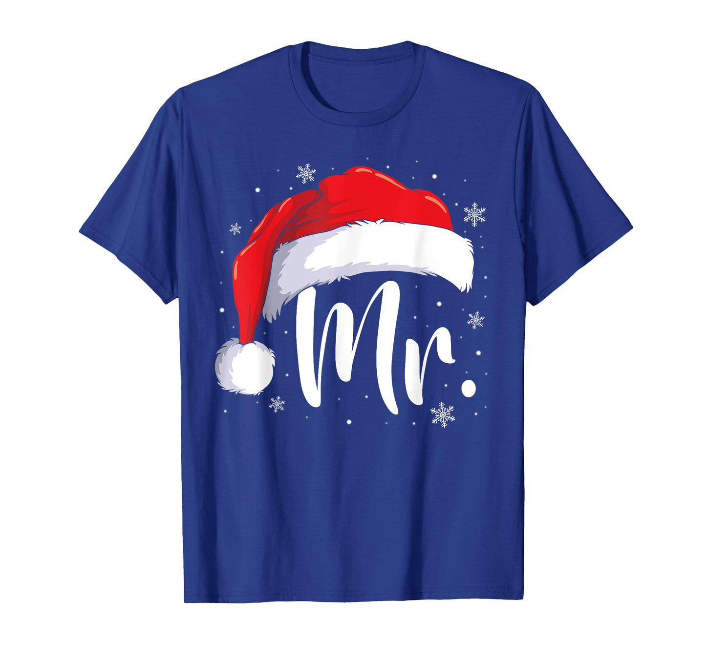 Mr and Mrs Claus Couples Matching Christmas Pajamas Santa T-Shirt