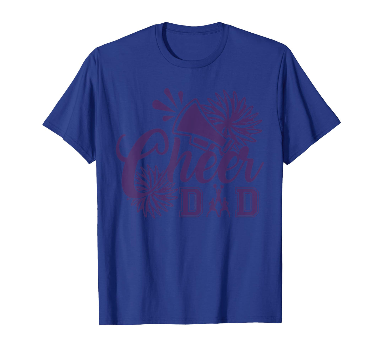 Purple Cheer Dad Tees For Men Women Vintage Cheerleader T-Shirt
