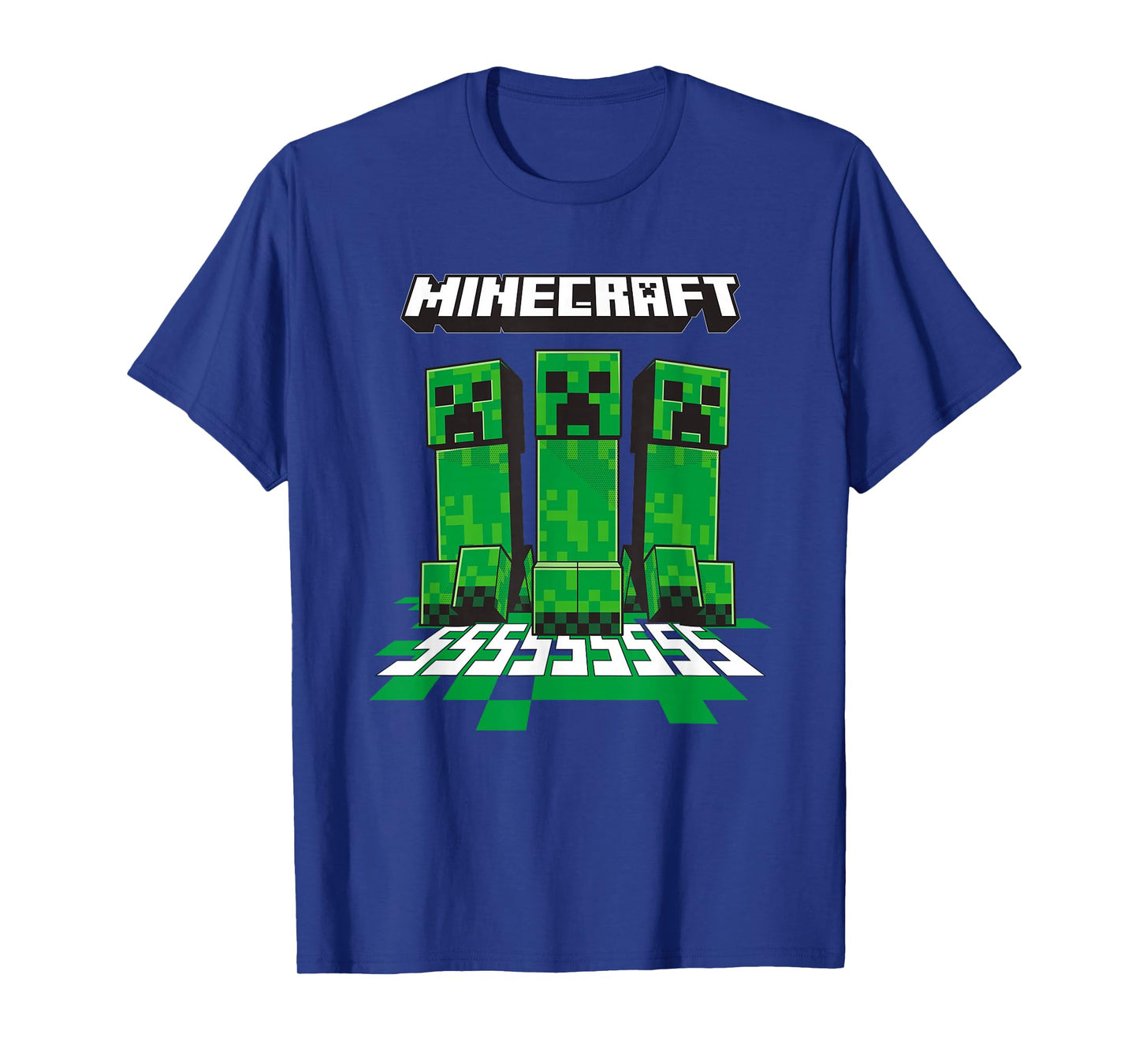 Minecraft Creeper Trio Pixelated SSS Vibes T-Shirt