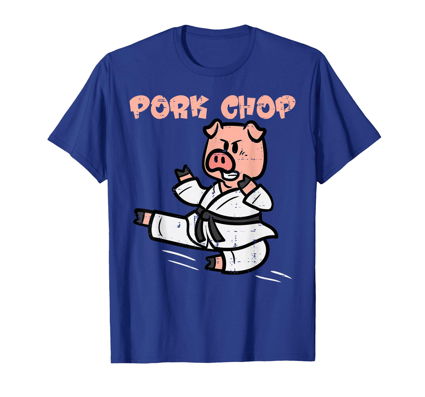 Pig Karate Pork Chop Funny Hog Swine Pun Men Boys Kids Women T-Shirt
