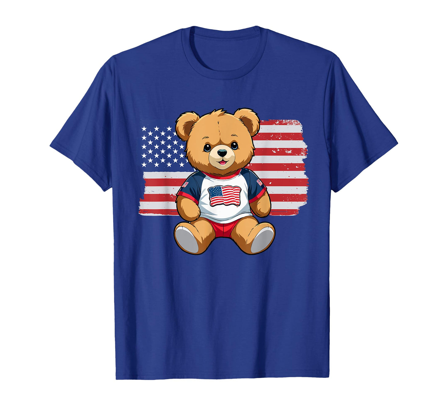 America US Flag Teddy Bear Patriot T-Shirt