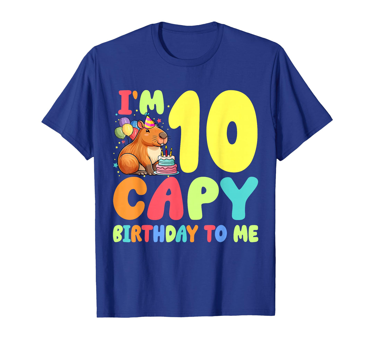 I'm 10 Year Old Capy Birthday To Me 10th Birthday Capybara T-Shirt