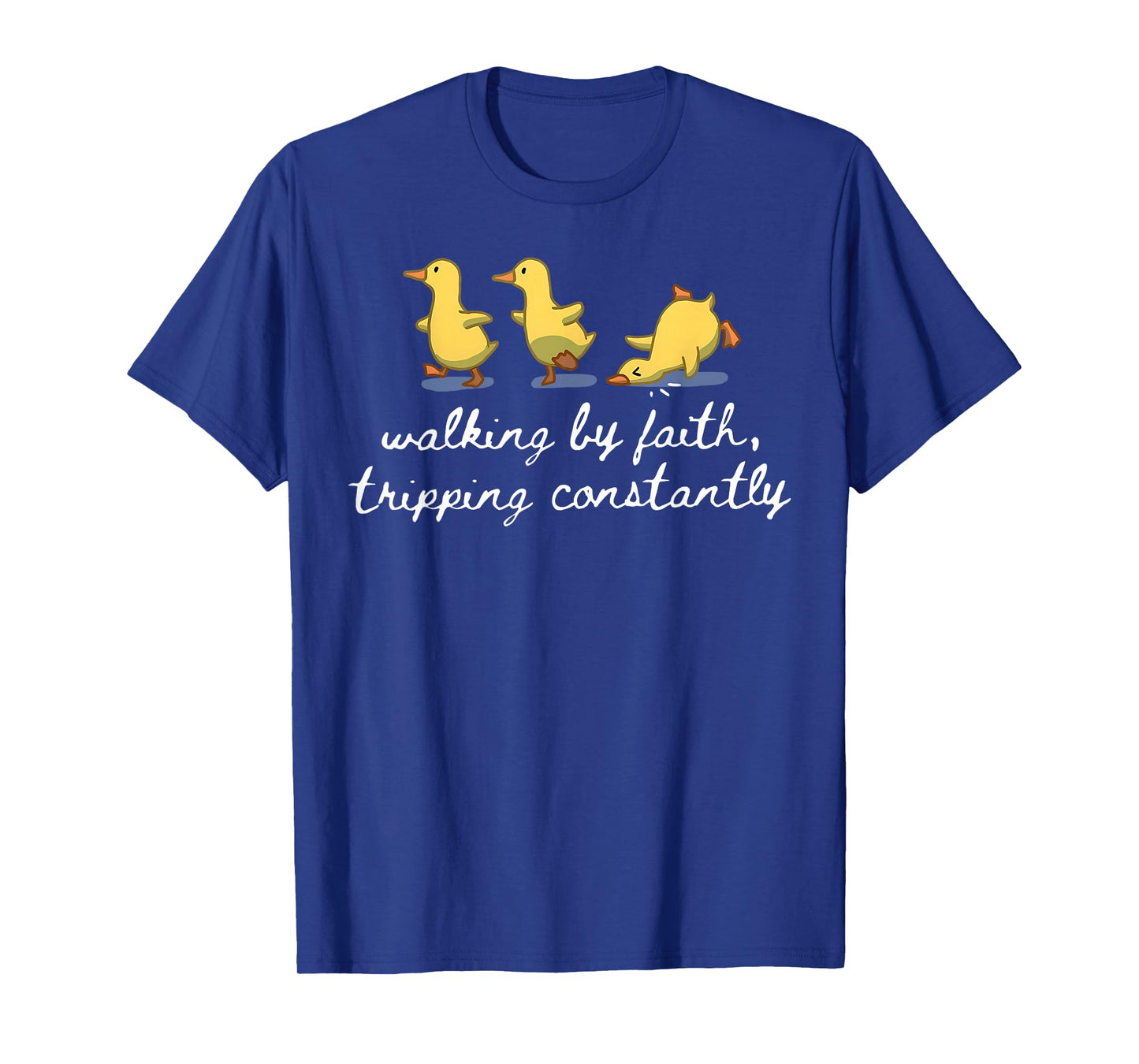 Goose Christian Funny Walking by Faith Tripping Constantly T-Shirt