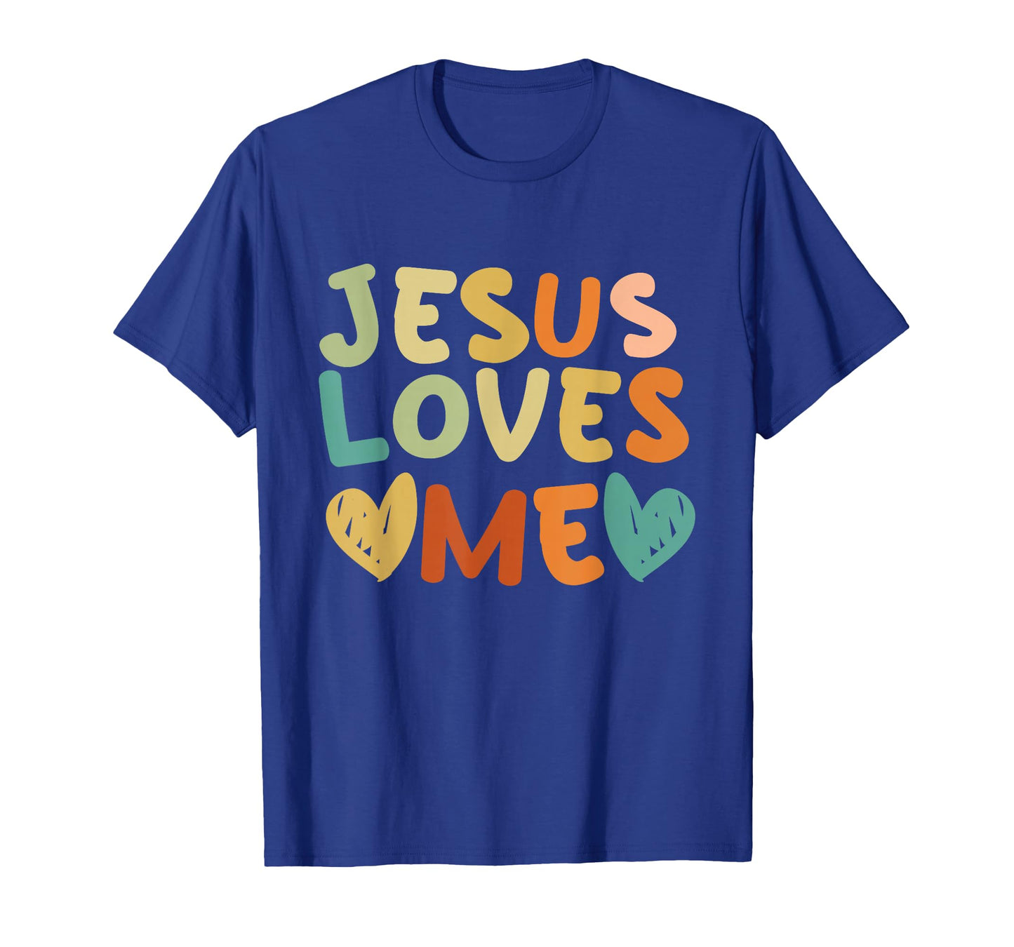 Groovy Jesus Loves Me Biblical Christian Church Retro T-Shirt